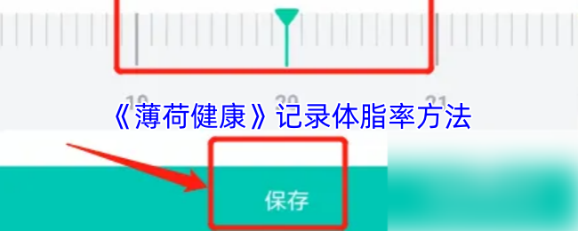 《薄荷健康》记录体脂率方法