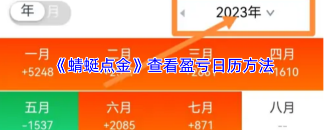 《蜻蜓点金》查看盈亏日历方法