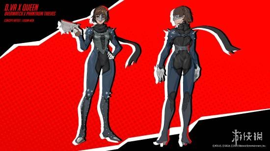 D.VA紧裹性感黑胶衣！《守望2》X《P5》联动皮肤公开(图6)