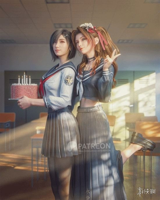 3D大神晒《FF7重生》爱丽丝美图：细节之处尽显诱惑(图8)