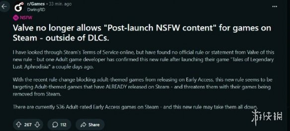 后路被封死?曝Steam将不允许以补丁形式追加成人内容(图2)