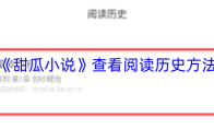 《甜瓜小说》查看阅读历史方法