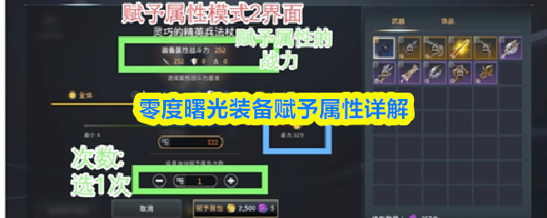 零度曙光装备赋予属性详解(图1)