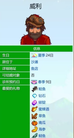 《星露谷物语》威利爱心事件一览(图2)