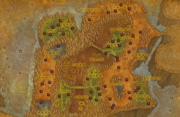 魔兽世界刀锋山草药位置分布介绍2