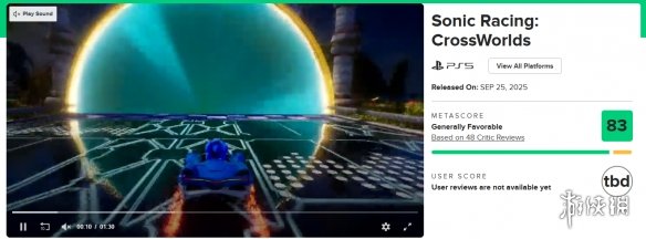 《索尼克赛车》新作媒体评分正式解禁 M站均分为83分(图1)