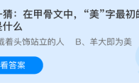 猜一猜在甲骨文中美字最初的含义是什么