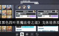 《黑色四叶草魔法帝之道》戈休培养攻略