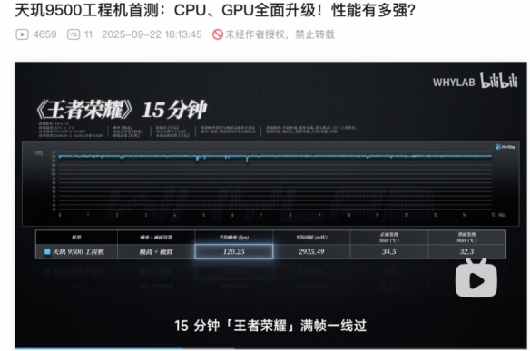 实测数据出炉：天玑9500满帧与低功耗双满贯(图1)