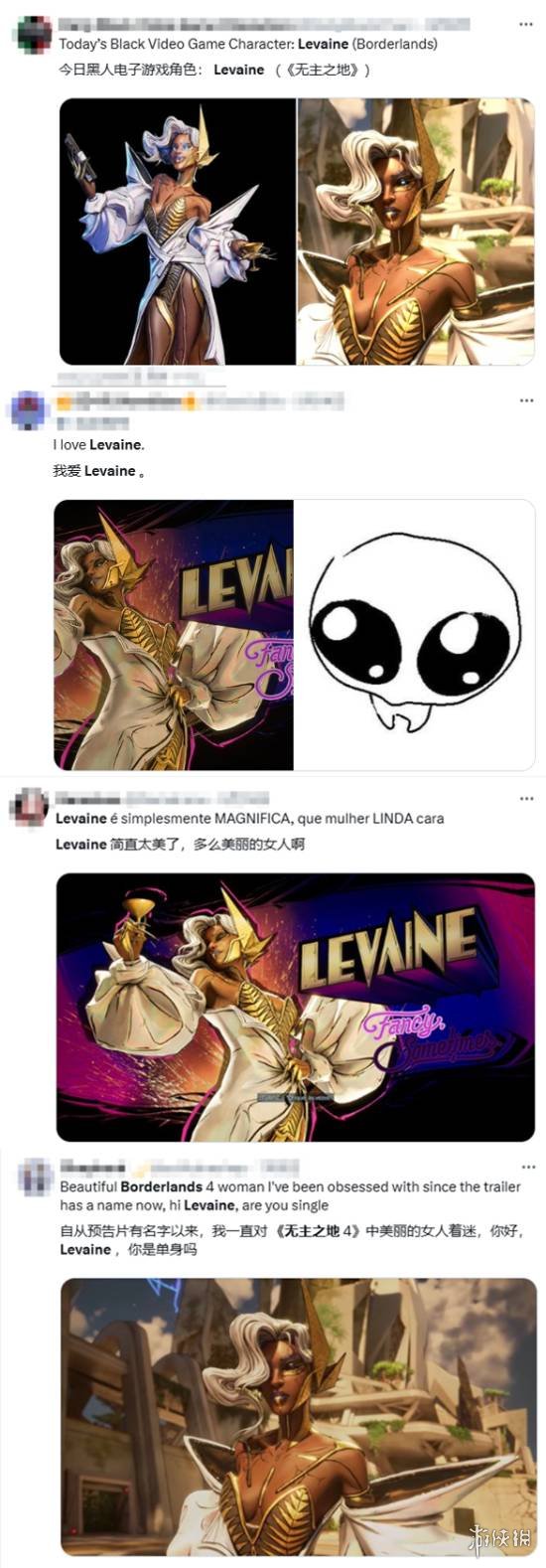 是个男人都会心动吧！《无主之地4》性感黑皮辣妹火了(图1)