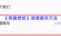 《青藤壁纸》清理缓存方法