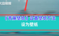 《青藤壁纸》设置壁纸方法