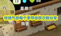 牧场气息每个季节收获次数分享