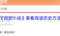 《阅友小说》查看阅读历史方法