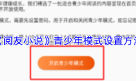 《阅友小说》青少年模式设置方法