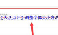 《大众点评》调整字体大小方法