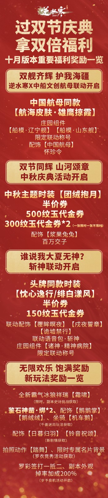 真能开中国航母？逆水寒十月版本开启(图1)