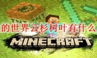 我的世界云杉树叶有什么用