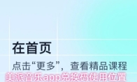 美派音乐app兑换码使用位置