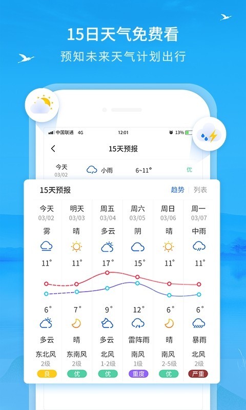 
本地实况天气啊app