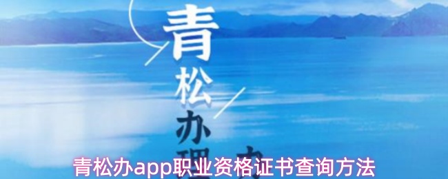 青松办app职业资格证书查询方法(图1) 青松办app职业资格证书查询方法