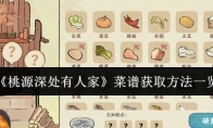 《桃源深处有人家》菜谱获取方法一览