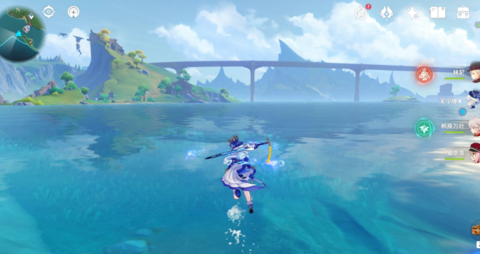 原神水神在水上无限行走方法 原神水神在水上无限行走方法