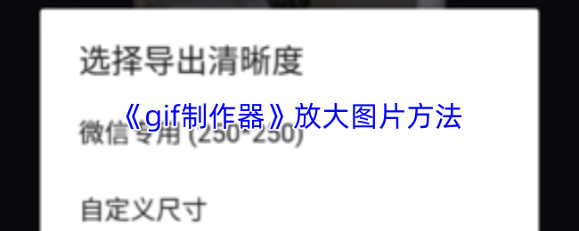 《gif制作器》放大图片方法