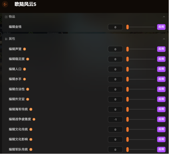 欧陆风云5修改器首发适配！金钱声望人口编辑/一键研究与建造招募！