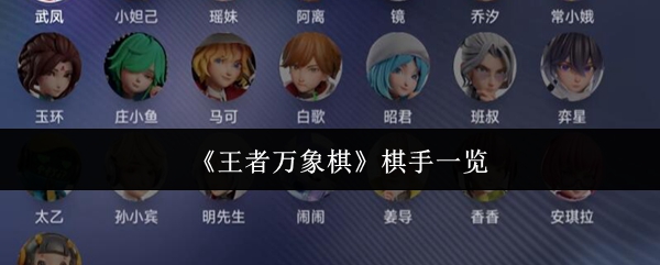 《王者万象棋》棋手一览