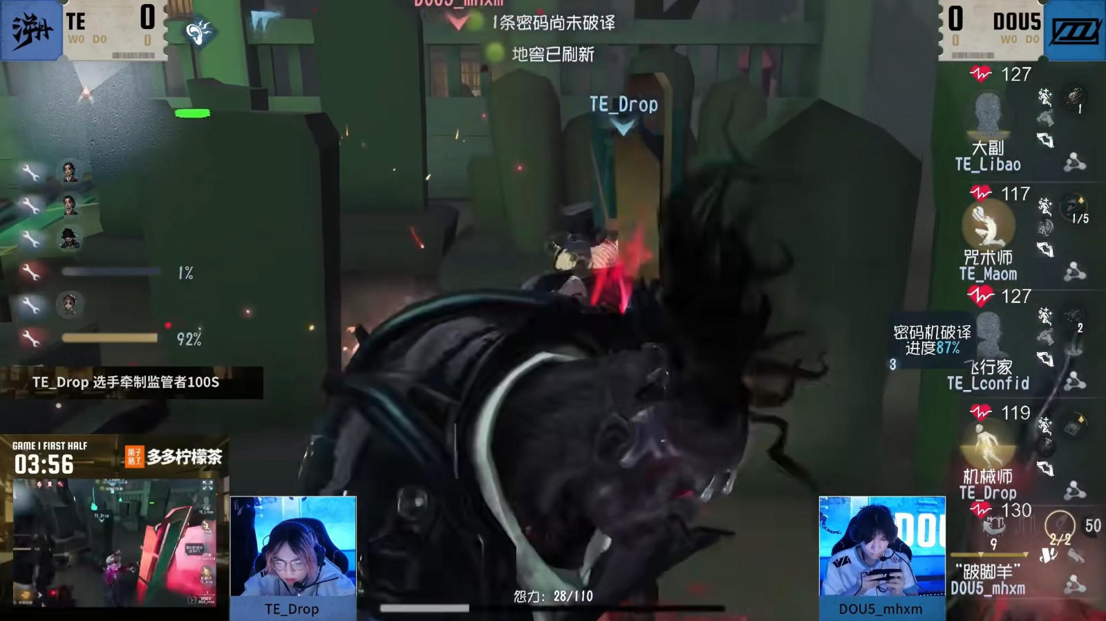 中流砥柱！TE_Drop牵制辅助全面领航破敌阵！——《第五人格》2025IVL秋季赛第六周赛报发布