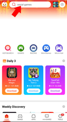 《9apps》下载微信方法