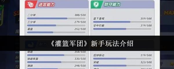 《灌篮军团》新手玩法介绍