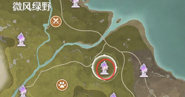 《无限暖暖》敲下纪念之章河畔山地盖章点位置一览(图3)