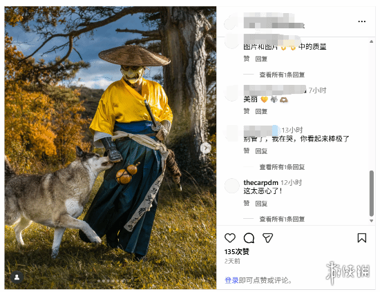 玩家晒《羊蹄山》截图 没想到竟获得游戏女主演员点赞(图2)