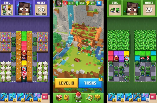 微软旗下消除解谜玩法《我的世界》手游低调测试！(图2)