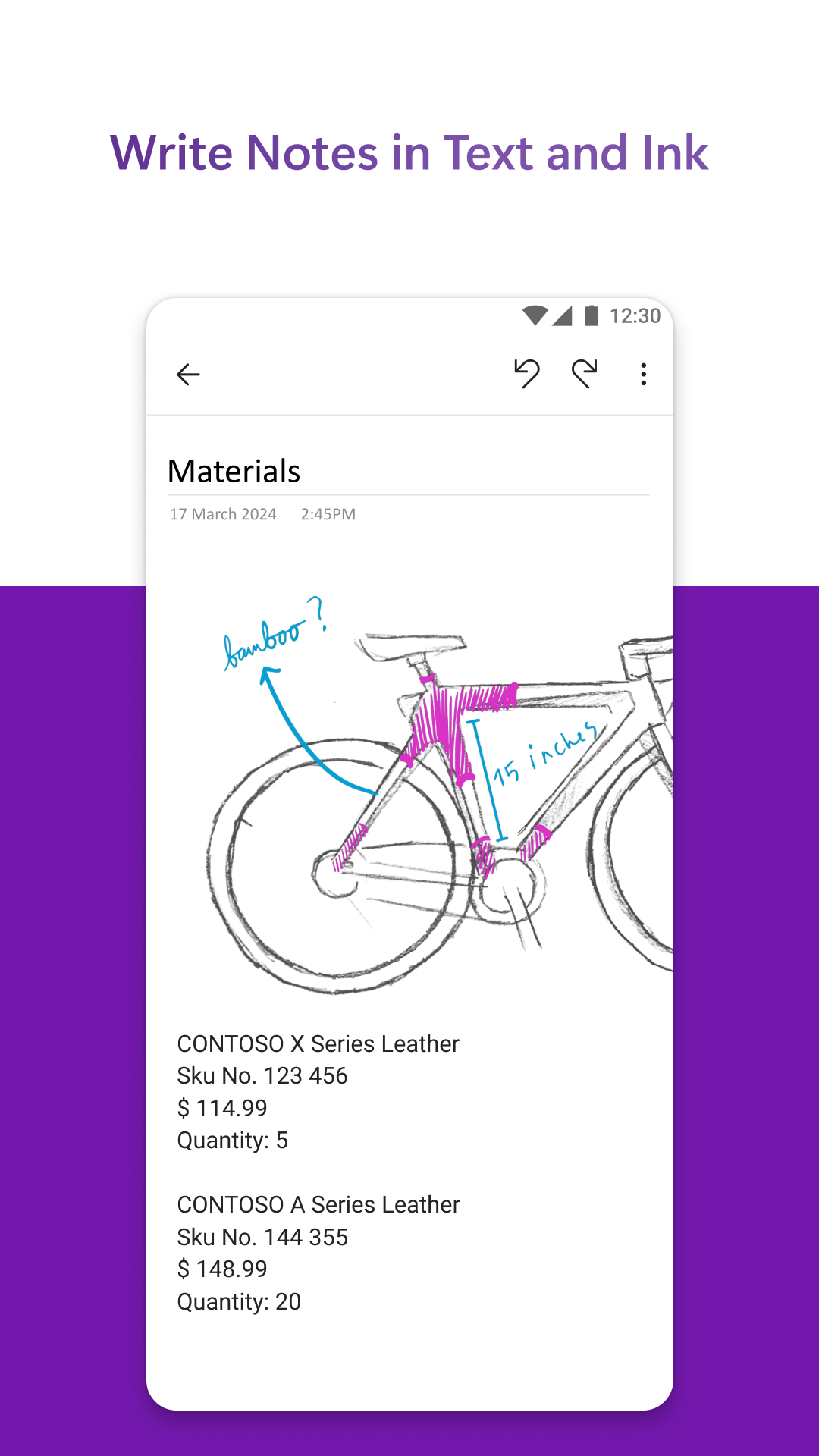 
OneNote app