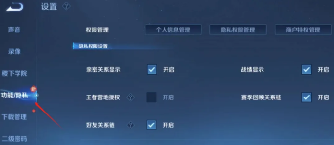 王者荣耀不让别人观战设置方法2