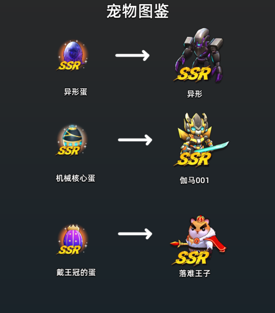 《圣物英雄》宠物图鉴介绍