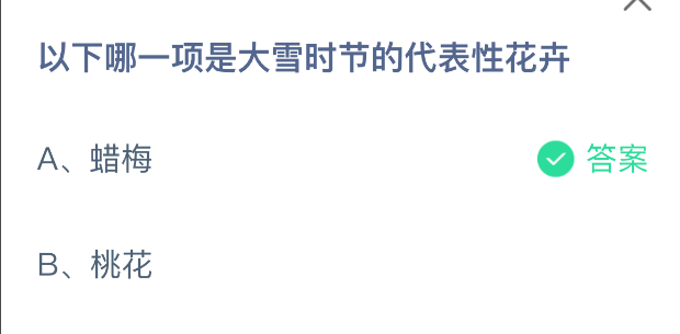 以下哪一项是大雪时节的代表性花卉(图2)