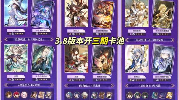 《崩坏：星穹铁道》3.8新卡池角色一览