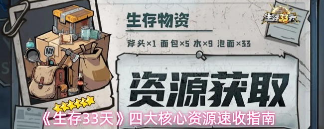 《生存33天》四大核心资源速收指南