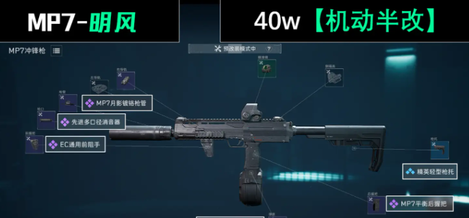 三角洲行动MP7冲锋枪配件改装方案3