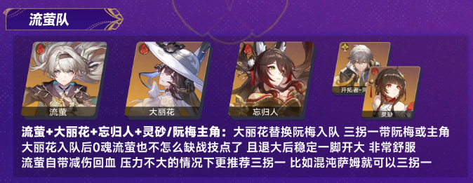 崩坏星穹铁道大丽花阵容搭配思路1