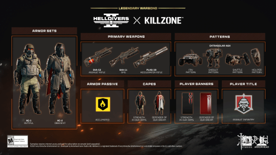 《绝地潜兵2》x《杀戮地带》传奇战争债券即将上线！(图3)