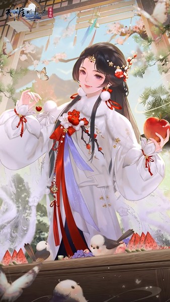 天刀手游冬日梅花主题外观细节首曝，梅落衣间香满袖，凌寒傲雪暗香来