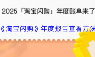 《淘宝闪购》年度报告查看方法