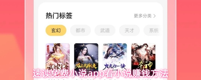 速读免费小说app看小说赚钱方法