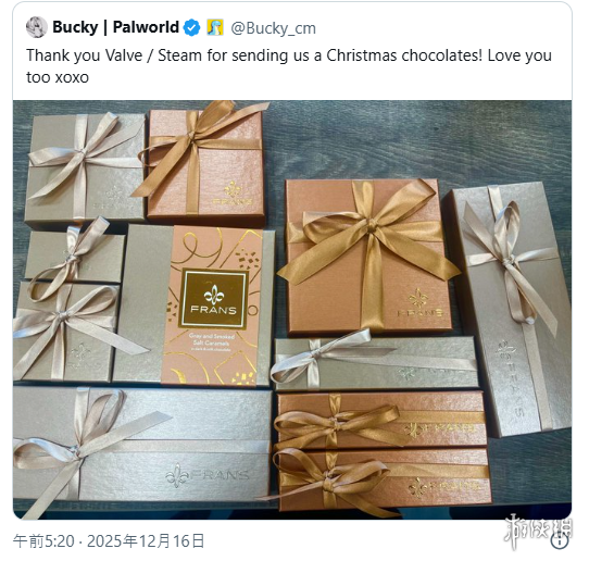 V社圣诞送高级巧克力! 多款热门游戏工作室收礼引热议(图2)