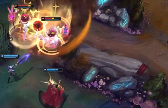 英雄联盟手游流光镜影梅尔连招技巧1